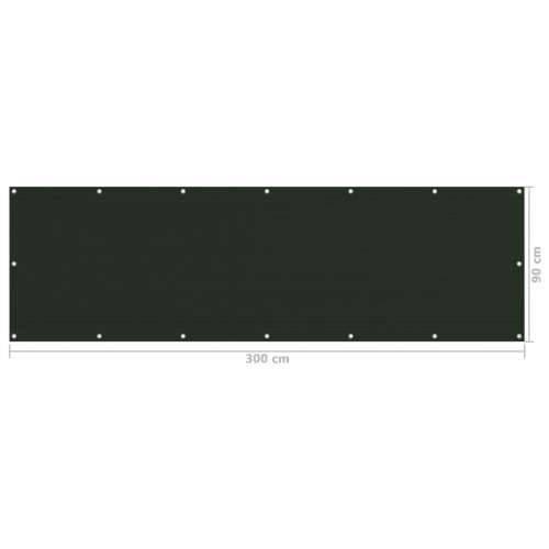 Balkonski zastor tamnozeleni 90 x 300 cm HDPE - Tamnozelena 90 x 300 cm 1 Cijena