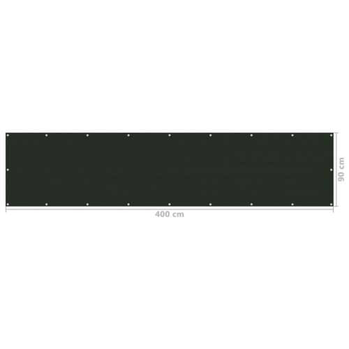 Balkonski zastor tamnozeleni 90 x 400 cm HDPE - Tamnozelena 90 x 400 cm Cijena