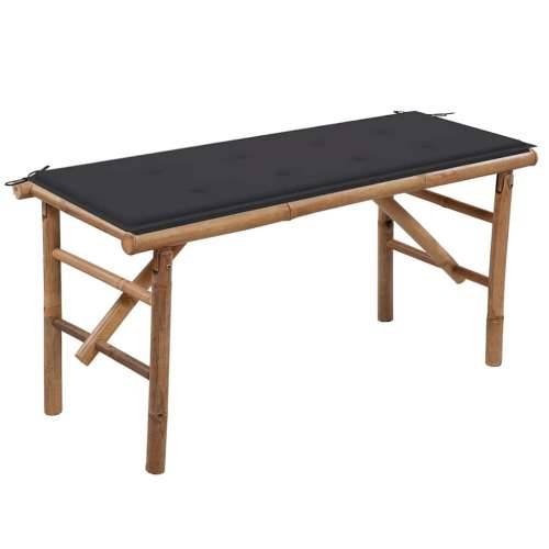Sklopiva vrtna klupa s jastukom 118 cm od bambusa - Antracit 120 x 50 x 4 cm 1 2 Cijena