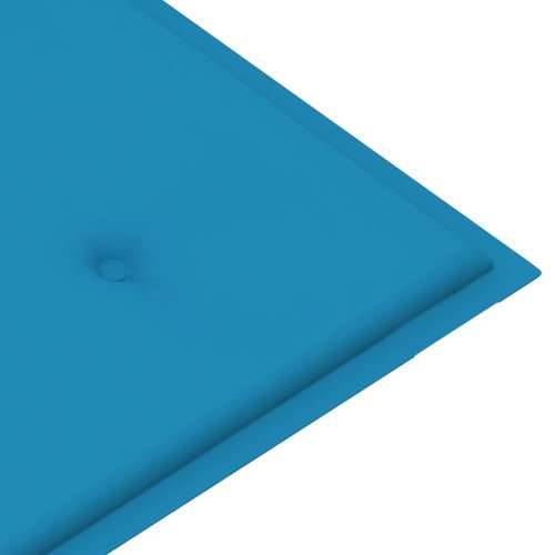 Sklopiva vrtna klupa s jastukom 118 cm od bambusa - Plava 120 x 50 x 4 cm 1 Cijena
