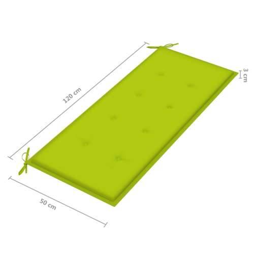 Sklopiva vrtna klupa s jastukom 118 cm od bambusa - Svjetlozelena 120 x 50 x 4 cm 1 2 Cijena