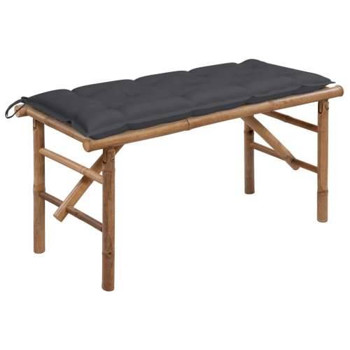 Sklopiva vrtna klupa s jastukom 118 cm od bambusa - Antracit 120 x 50 x 7 cm 1 Cijena