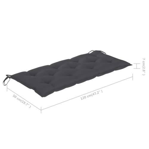Sklopiva vrtna klupa s jastukom 118 cm od bambusa - Antracit 120 x 50 x 7 cm 1 Cijena