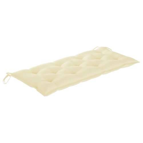 Sklopiva vrtna klupa s jastukom 118 cm od bambusa - Krema 120 x 50 x 7 cm 1 Cijena