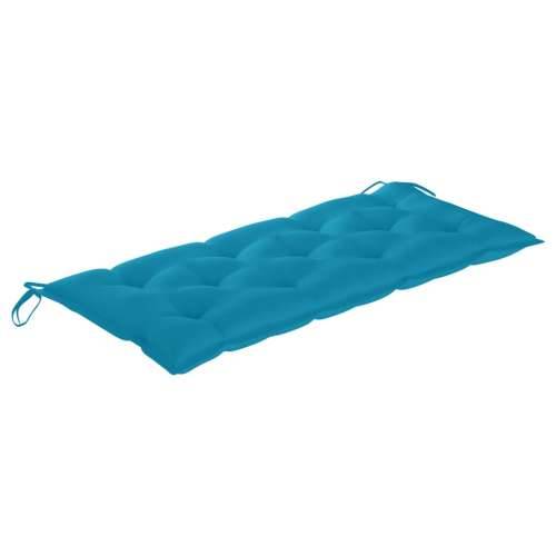Sklopiva vrtna klupa s jastukom 118 cm od bambusa - Plava 120 x 50 x 7 cm 1 Cijena