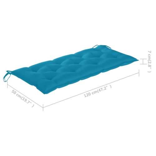 Sklopiva vrtna klupa s jastukom 118 cm od bambusa - Plava 120 x 50 x 7 cm 1 Cijena