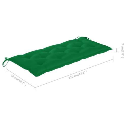 Sklopiva vrtna klupa s jastukom 118 cm od bambusa - Zelena 120 x 50 x 7 cm 1 Cijena