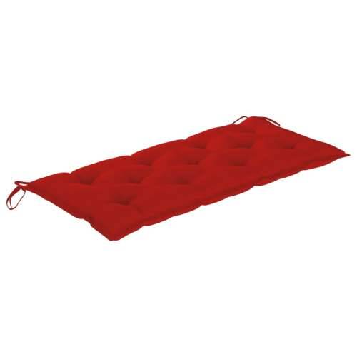 Sklopiva vrtna klupa s jastukom 118 cm od bambusa - Crvena 120 x 50 x 7 cm 1 Cijena