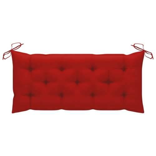 Sklopiva vrtna klupa s jastukom 118 cm od bambusa - Crvena 120 x 50 x 7 cm 1 Cijena