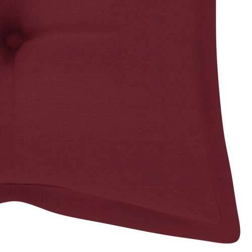 Sklopiva vrtna klupa s jastukom 118 cm od bambusa - boja crnog vina 120 x 50 x 7 cm 1 Cijena