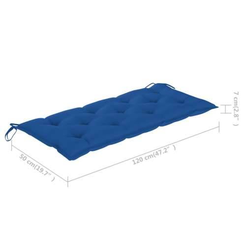 Sklopiva vrtna klupa s jastukom 118 cm od bambusa - Kraljevski plava 120 x 50 x 7 cm 1 Cijena