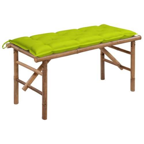 Sklopiva vrtna klupa s jastukom 118 cm od bambusa Svjetlozelena 120 x 50 x 7 cm 1 Cijena