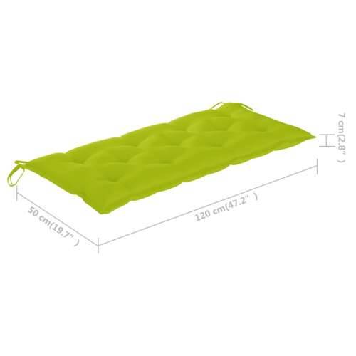 Sklopiva vrtna klupa s jastukom 118 cm od bambusa Svjetlozelena 120 x 50 x 7 cm 1 Cijena
