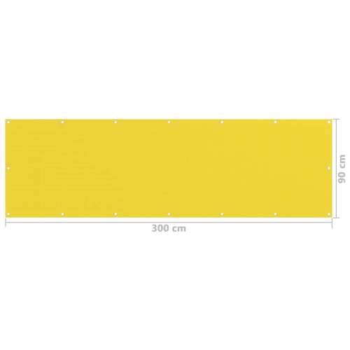 Balkonski zastor žuti 90 x 300 cm HDPE Cijena
