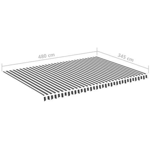Platno za tendu - Zamjenska tkanina za tendu antracit-bijela 5 x 3,5 m - Antracit i bijela 500 x 350 cm 1 Cijena