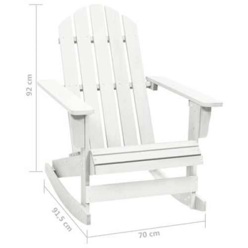Vrtna stolica za ljuljanje drvena bijela Cijena
