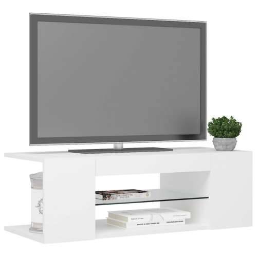TV ormarić s LED svjetlima bijeli 90 x 39 x 30 cm - Bijela 1 Cijena