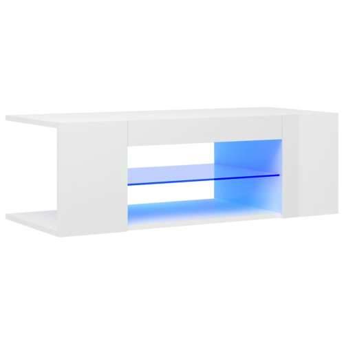 TV ormarić s LED svjetlima visoki sjaj bijeli 90 x 39 x 30 cm - Visoko sjajno bijela 1 Cijena
