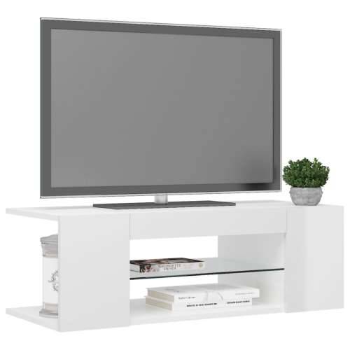 TV ormarić s LED svjetlima visoki sjaj bijeli 90 x 39 x 30 cm - Visoko sjajno bijela 1 Cijena