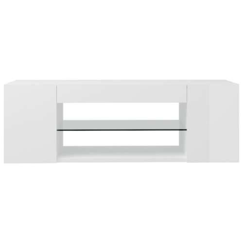 TV ormarić s LED svjetlima visoki sjaj bijeli 90 x 39 x 30 cm - Visoko sjajno bijela 1 Cijena