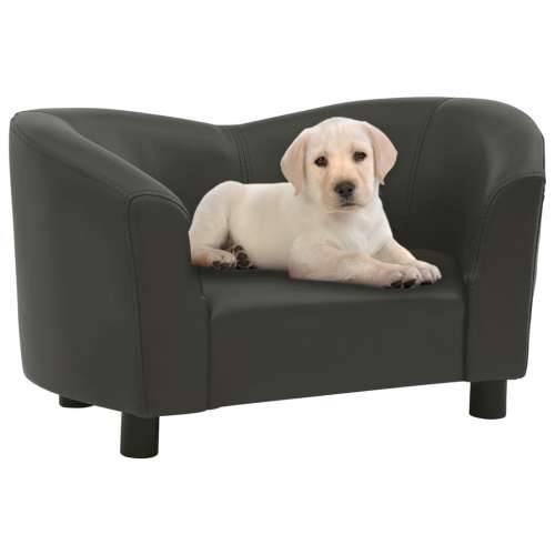 Sofa za pse tamnosiva 67 x 41 x 39 cm od umjetne kože Cijena