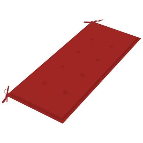 Sklopiva vrtna klupa s jastukom 118 cm od bambusa - Crvena 120 x 50 x 3 cm 1 2 Cijena