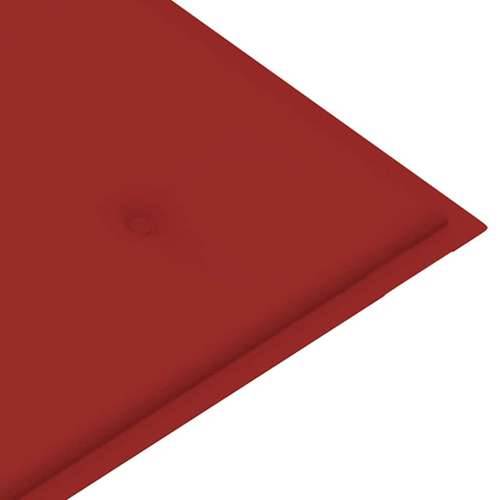 Sklopiva vrtna klupa s jastukom 118 cm od bambusa - Crvena 120 x 50 x 3 cm 1 2 Cijena