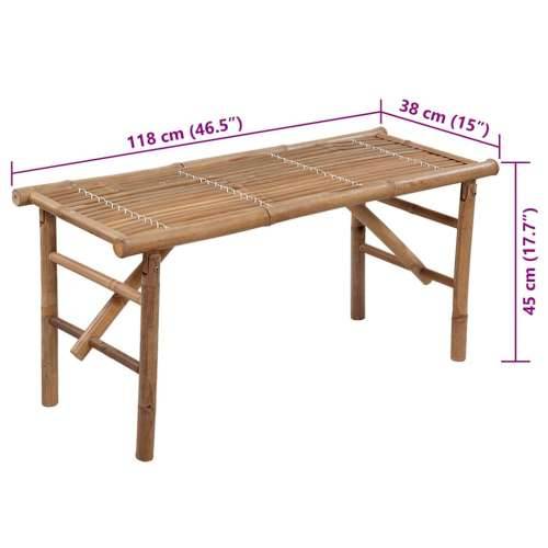 Sklopiva vrtna klupa s jastukom 118 cm od bambusa - Kraljevski plava 120 x 50 x 4 cm 1 2 Cijena