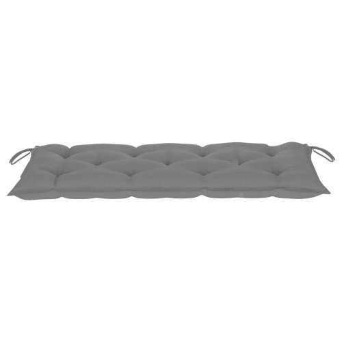 Sklopiva vrtna klupa s jastukom 118 cm od bambusa Siva 120 x 50 x 7 cm 1 Cijena
