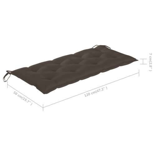 Sklopiva vrtna klupa s jastukom 118 cm od bambusa - Sivo-smeđa 120 x 50 x 7 cm 1 Cijena