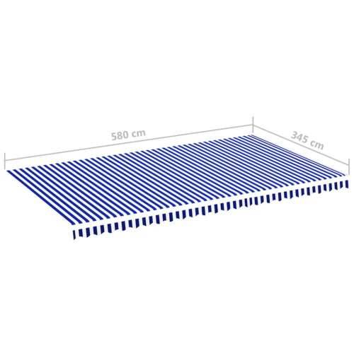 Platno za tendu - Zamjenska tkanina za tendu plavo-bijela 6 x 3,5 m - Plava i bijela 600 x 350 cm 1 Cijena