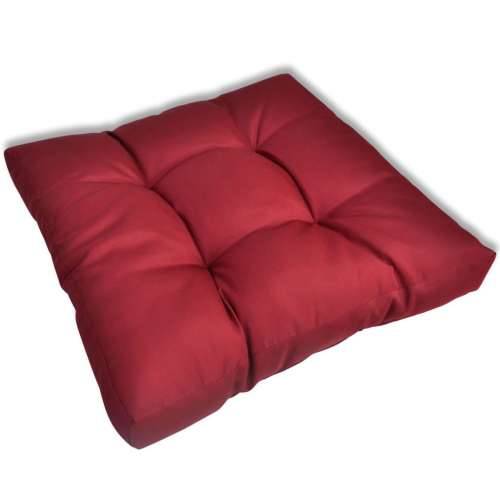 Jastuk za sjedalo presvučeni 60 x 60 x 10 cm crvena boja vina Cijena