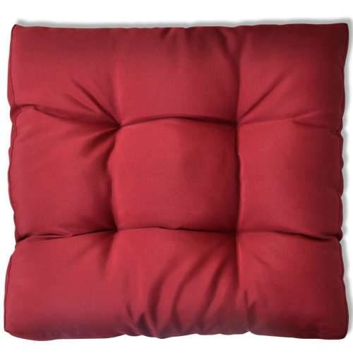 Jastuk za sjedalo presvučeni 60 x 60 x 10 cm crvena boja vina Cijena