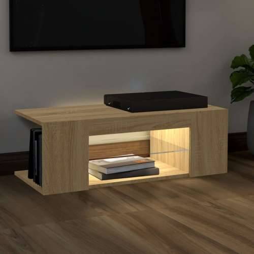 TV ormarić s LED svjetlima boja hrasta sonome 90 x 39 x 30 cm - sonoma hrast 1 Cijena