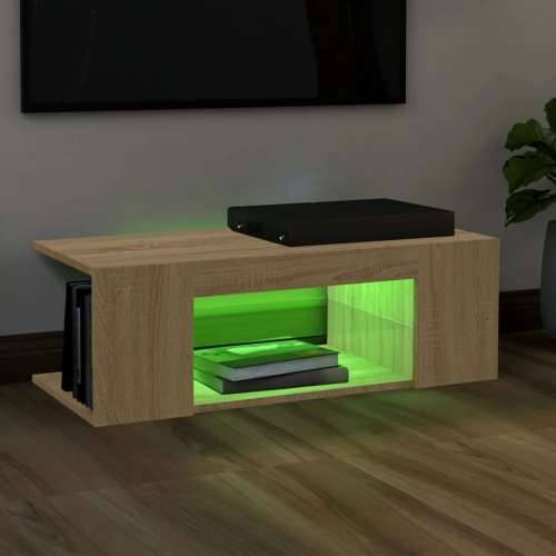 TV ormarić s LED svjetlima boja hrasta sonome 90 x 39 x 30 cm - sonoma hrast 1 Cijena