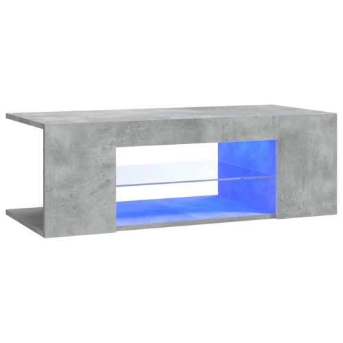 TV ormarić s LED svjetlima siva boja betona 90 x 39 x 30 cm - Beton siva 1 Cijena