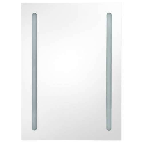 LED kupaonski ormarić s ogledalom sjajni sivi 50 x 13 x 70 cm Cijena