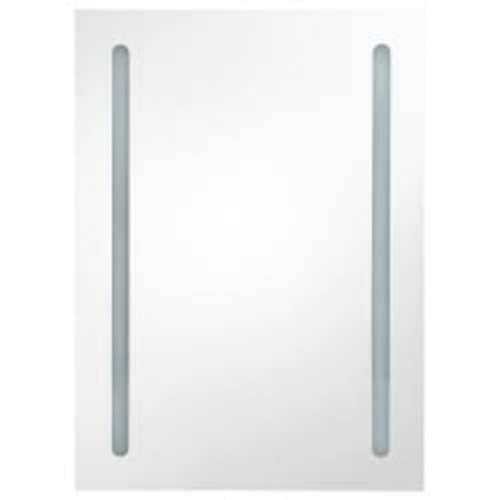 LED kupaonski ormarić s ogledalom bijeli i hrast 50x13x70 cm - bijela i hrast 50 x 13 x 70 cm 1 Cijena