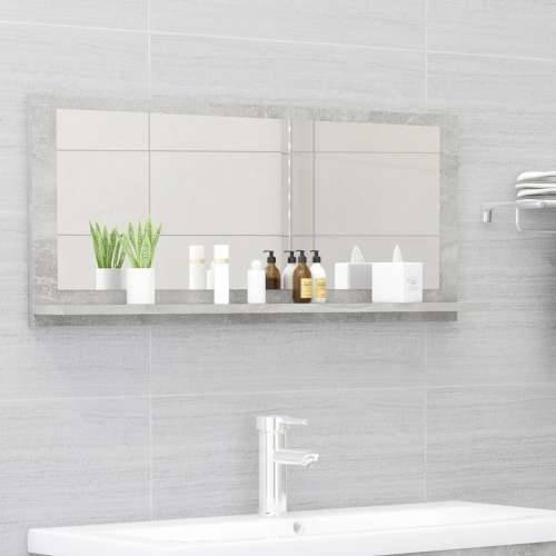 Kupaonsko ogledalo boja betona 90x10,5x37 cm konstruirano drvo - Beton siva 90 x 10.5 x 37 cm 1 Cijena