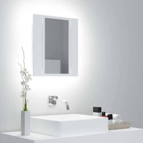 LED kupaonski ormarić s ogledalom bijeli 40 x 12 x 45 cm Cijena