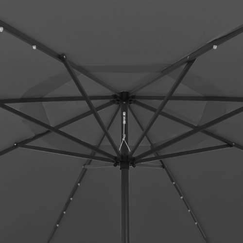 Vrtni suncobran s LED svjetlima 400 cm antracit - Antracit 1 Cijena