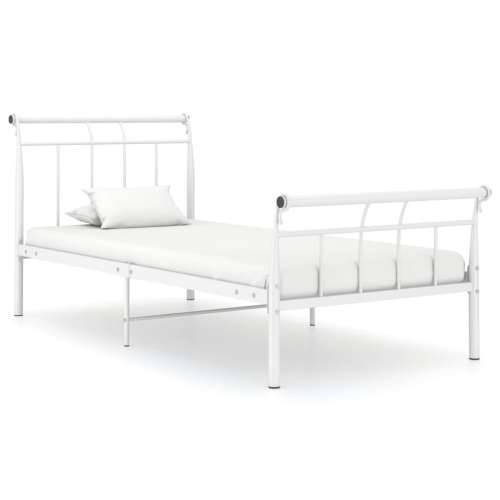 Okvir za krevet bijeli metalni 100 x 200 cm - Bijela 100 x 200 cm Cijena