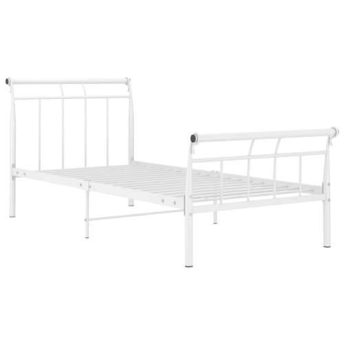 Okvir za krevet bijeli metalni 100 x 200 cm - Bijela 100 x 200 cm Cijena