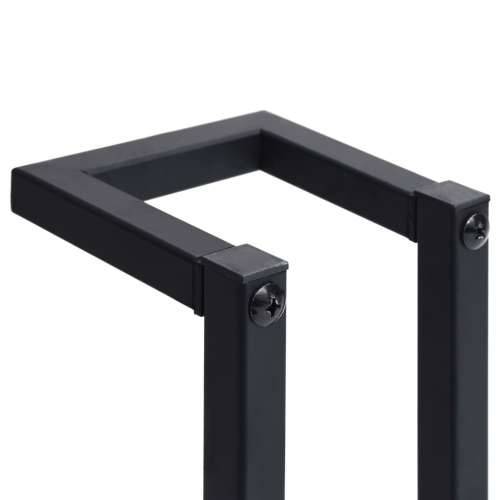 Stalak za ručnike crni 12,5 x 12,5 x 60 cm željezni - Crna 12.5 x 12.5 x 60 cm Cijena
