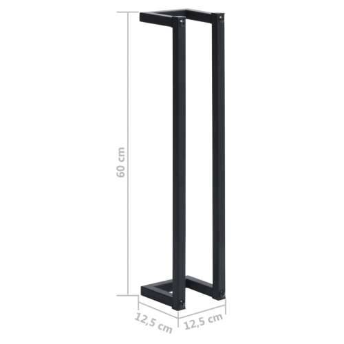 Stalak za ručnike crni 12,5 x 12,5 x 60 cm željezni - Crna 12.5 x 12.5 x 60 cm Cijena