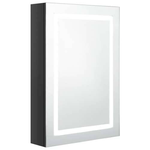 LED kupaonski ormarić s ogledalom sjajni crni 50 x 13 x 70 cm Cijena