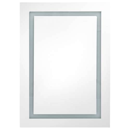 LED kupaonski ormarić s ogledalom sjajni bijeli 50 x 13 x 70 cm Cijena