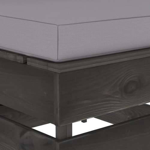 Modularna srednja sofa s jastucima od sivo impregniranog drva Siva 1 srednja sofa Cijena