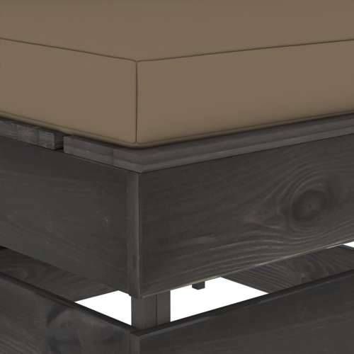 Modularna srednja sofa s jastucima od sivo impregniranog drva - Smeđesiva i siva 1 srednja sofa Cijena