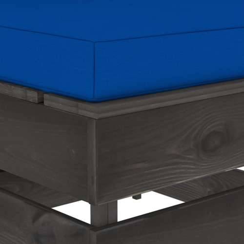 Modularna srednja sofa s jastucima od sivo impregniranog drva - plava i siva 1 srednja sofa Cijena